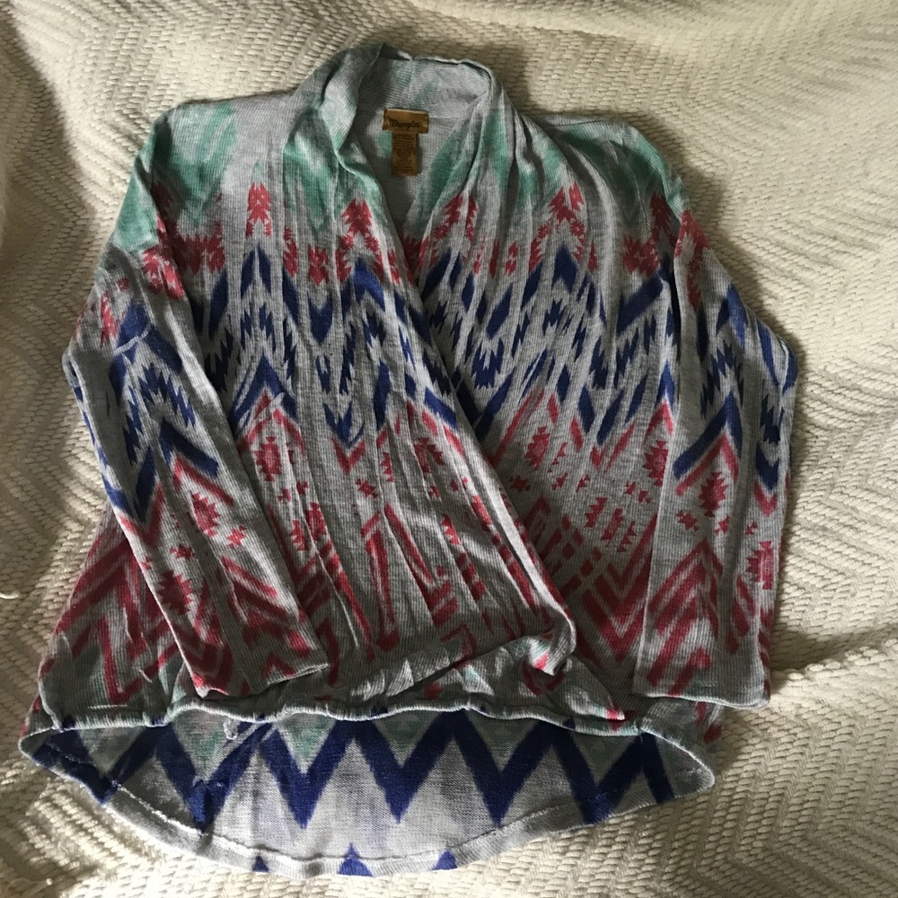 Faux wrap sweater